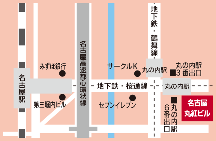 内田洋行 名古屋オフィス TMT ルームへの地図