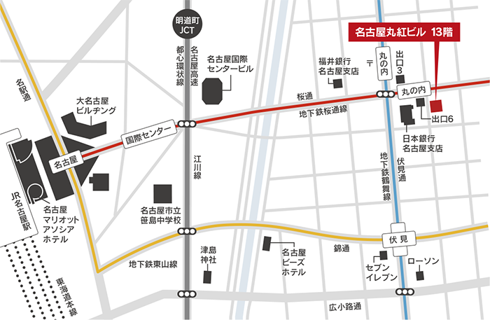 株式会社内田洋行 名古屋営業所への地図